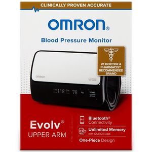 lot 67682 image: Evolv Upper Arm Blood Pressure Monitor BP7000 Automatic-inflation electronic sphygmomanometer, portable, armwrist. RETAIL $75