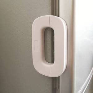 lot 85642 image: NEW Child Proof Refrigerator Cabinet Door Lock Adhesive Safety Latch WHITE