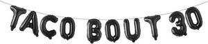 lot 67707 image: BLUE Taco Bout 30 40 Balloons Thirty Balloon Fiesta 30th Birthday Decoration Taco Birthday Party Decoration Taco Party Decoration banner (TACO BOUT 30 BLUE)