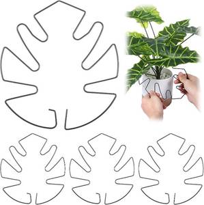 lot 67738 image: 4 Pcs Monstera Plant Support, Plant Stem Support, Plant Supports for Indoor Plants, Durable Climbing Plant Stem Holder, Monstera Support Plant Stabilizer, Turtle Shell Clamp for Thriving Growth(Black)