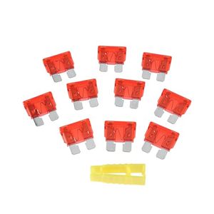 lot 67759 image: 10 Pieces Car Fuses Automotive Kit, Medium Breaker Fuses Kit, 7.5A Assorted Blade Type Fuse Set, Yetaida Equipped with Fuse Puller, Circuit Breaker Resettable Fuse for Rv, Truck, Moto, Boat