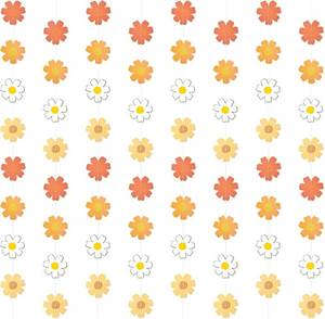 lot 67818 image: Daisy Groovy Boho Party Hanging Banners Daisy Flower Hanging Decor Daisy Flower Cutouts Party Supplies for Boho Hippie Groovy Retro Themed Birthday Baby Shower Party Decorations Favor