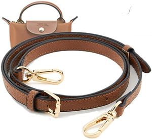 lot 67819 image: Leather Purse Straps Kit Suitable for Bag Adjustable Women Mini Shoulder Bag Purse Crossbody Handbag(Brown Gold)