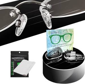 lot 67821 image: AONUOWE Push-in Eyeglass Nose Pads, 20 Pairs 15mm Optical Soft Silicone (10 pairs)