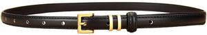 lot 67831 image: Women Gold Buckle Design Skinny Leather Belt Jeans Belt for Pants in Pin Buckle Belt, Womens Belts for Dress