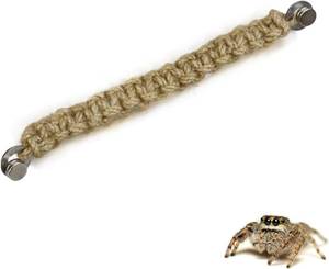 lot 67860 image: 2 Pack Jumping Spider Rope Bridge with Magnets for Jumping Spiders Spoods Braided Natural Twine Ladders Magnetic Braided Rope for Medium Enclosure Pet Spider Accessories