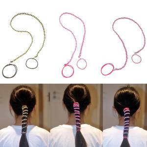 lot 67865 image: 3 Packs Spiral Sports Tangle Free Hair Ties For Swimming,For Thick Hair, For Women(Sunset 3 Packs, 25)