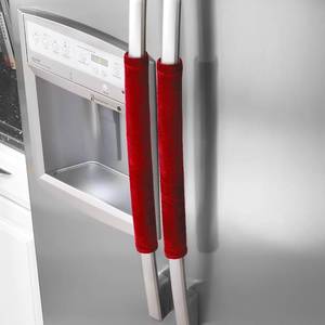 lot 67879 image: Ougar8 Refrigerator Door Handle Covers,Keep Your Kitchen Appliance Clean from Smudges,Fingertips,Drips,Food Stains,Perfect for Ovens,Dishwashers(15.744,Red)