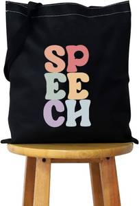 lot 67881 image: WCGXKO Speech Therapist Gift SPPECH Tote Bag For SLP Speech Therapy Student SLP Graduation Gift