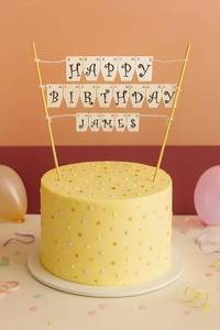lot 67885 image: Birthday cake toppers with your name that is unique & cute Amelia, Charlotte, Elijah, Emma, James, Liam, Noah, Oliver, Olivia, Sophia Baby, Daughter, Son, Boys, Girls (JAMES)