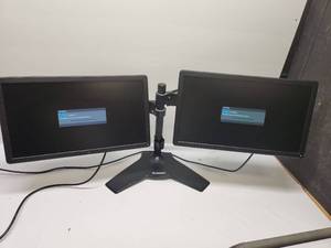 lot 1 image: Dell E2414H 24 inch Monitor Lot of 2 with Planar Stand