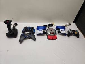 lot 20 image: Gaming Controller Lot Joystick Gamepad 6 Piece Mixed Brands