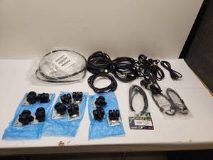 lot 24 image: AV Cable Lot HDMI USB Adapters Connectors Mounting Hardware