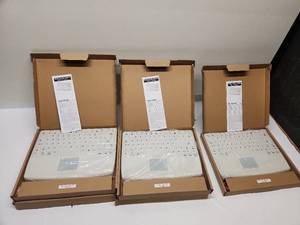 lot 36 image: Lot of five New Waterproof Wireless Standard Keyboard & Dongle - KBA-C4166-CNR