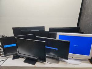 lot 48 image: Lot of 8 Flat Screen Televisions Various Brands and Sizes