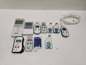 lot 78 image: Data Logger Lot Temperature Monitoring Devices webLogger TempTale USB 13 Pieces