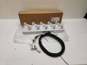 lot 82 image: Zebra CRDUNIV-40-5000PC 5-Slot Cradle Charging Dock with  EMC REV 01 Amphenol 3.0 M Cable