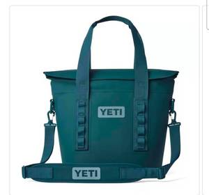 lot 20147 image: YETI Hopper M15 Agave Teal 12 qt Soft Sided Cooler - Retail $300