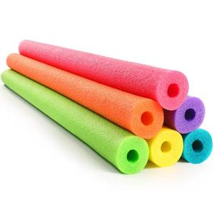 lot 20150 image: Hollowfly 6 Pack Jumbo Pool Noodles Swimming Floating Foam Tube Extra Large Hollow Bright Swimming Pool Noodles Bulk Heavy Duty for Adults(Multi Colors,55 x 3.5 Inch) - Retail $82