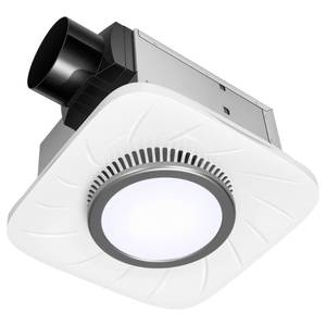 lot 20175 image: VIVOHOME Bathroom Exhaust Fan with Light, Max 110 CFM 1.0 Sone Shower Ventilation Fan, Super Quite Fan w 6000 K 1000LM LED Cool White Light, for 4 Duct Ceiling Mount - Retail $60