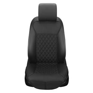 lot 20198 image: LOFINKU Car Seat Covers Premium Wear-Resistant Leather Universal Fit Easy Installation Breathable Material with Non-Slip Backing Car Seat Cover Black - Retail $60