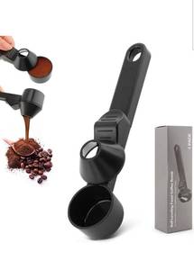 lot 20236 image: Coffee Scoop Funnel, 2 Tbsp Coffee Scoop for Ground Coffee & Powder2-in-1 coffee scoop and funnel with leveler for reusable coffee pods, protein powder, tea, jars, and narrow containers - Retail $0