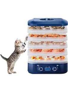 lot 20266 image: Food Dehydrator Dryer, Digital Adjustable Timer & Temperature Control, Ideal for Fruits, Meat, Vegetables, Candy & Snacks - Retail $58