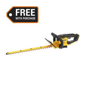 lot 20293 image: DEWALT 20V MAX 22  Cordless Hedge Trimmer  Bare Tool Only (DCHT821B) - Retail $190