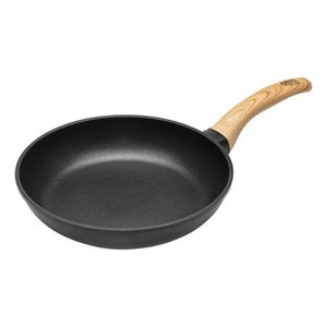 lot 20301 image: IRIS USA Cast Aluminum Nonstick Frying Pan Skillet with Soft Touch Handle  10 inch Fry Pan - Retail $28