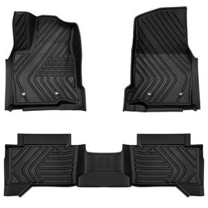 lot 20318 image: Yotruth Floor Mats for Toyota Tacoma 2024 (Double Cab) SR  SR5  Limited  TRD Off Road  TRD Sport, All Weather Custom Fit TPE Mats Front & Rear, Compatible with Automatic Models, Black - Retail $119