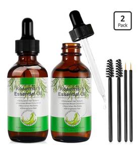 lot 20343 image: SOCATFOT Rosemary Oil for Hair Growth, Pure Rosemary Essential Oil Glass Bottle 100% Natural Cold Pressed for Face, Body, Hair, Eyelashes, Skin - Retail $20
