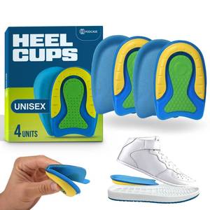 lot 20355 image: Podcase - Set of 4 Heel Cushions for Shoes - Silicone Insoles for Men and Women - Gel Heel Pads - Unisex - Retail $10