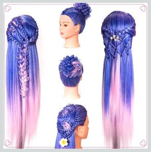 lot 20359 image: Mannequin Head with Hair 26 mannequin doll head styling manikin head Cosmetology Doll Head Multicolored Synthetic Fiber Hair - Retail $20