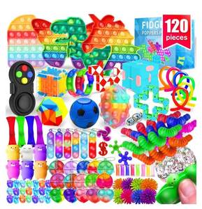 lot 20367 image: MOZACI Fidget Toys, 120 Pack Fidgets Set Stocking Stuffers for Kids Party Favors Autism Sensory Toy Bulk Adults Kids Boys Girls Teens Stress Autistic ADHD Anxiety Carnival Treasure Classroom Prizes - Retail $0