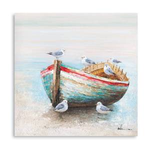 lot 20376 image: ForJoy Coastal Wall Decor Seagull Decor for Mediterranean Style Living Room Wall Decor 24x24 - Retail $35