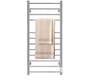 lot 20411 image: JSLOVE Towel Warmer Wall Mounted Heated Towel Racks with Built-in Timer, Plug-inHardwired Stainless Steel Hot Towel Rack, Heated Drying Rack Brushed Polish (Silver, 12 Bars) - Retail $90