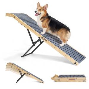 lot 20419 image: Veehoo Folding Dog Ramp for Bed Couch for Small Dogs Height 20 to 31 - Retail $140