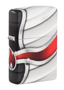 lot 61112 image: ZIP-49357 Flame Wave Wrap Lighter, White Matte