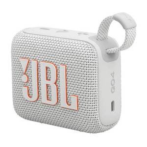 lot 61209 image: JBL Go4 Portable Bluetooth Waterproof Speaker - White USB-C, IP67, Rechargeable