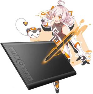 lot 61225 image: GAOMON M10K Drawing Tablet, 10x6 with Touch Ring, 10 Keys & 8192 Pressure