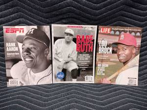 lot 61229 image: Set of 3 baseball Magazines