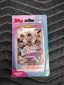 lot 61238 image: 2023 Topps Big League Baseball trading cards - 3 Packs - 3 Assorted Cards