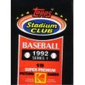 lot 61240 image: 1992 Topps STADIUM CLUB Series 1 Baseball PACK - NEW