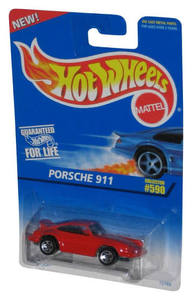 lot 61100 image: 1995 Hot Wheels Collector #590 Porsche 911 die-cast car in red