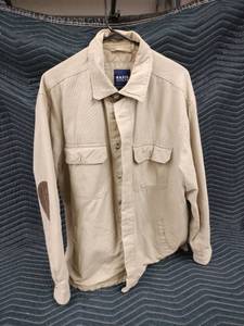 lot 1037 image: Basic Editions tan cotton utility shirt-jacket