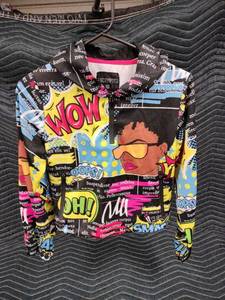 lot 1058 image: Encrypted NYC pop-art comic graphic windbreaker - M