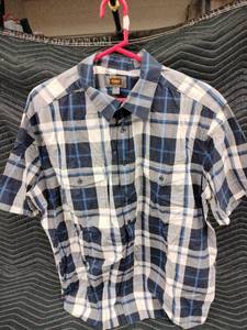 lot 1065 image: Foundry Supply Co. mens button-down shirt - BlueWhiteGrey - 2XL