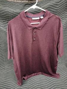 lot 1075 image: Perry Ellis Portfolio Dark Maroon Polo Shirt - XXL