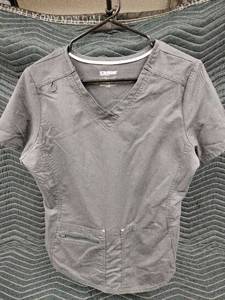 lot 1080 image: gray Scrubstar Ultimate V-neck scrub top - S