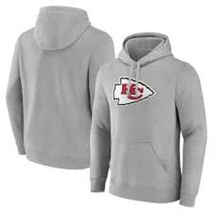 lot 1011 image: Kansas City Chiefs pullover hoodie - Light Grey - M